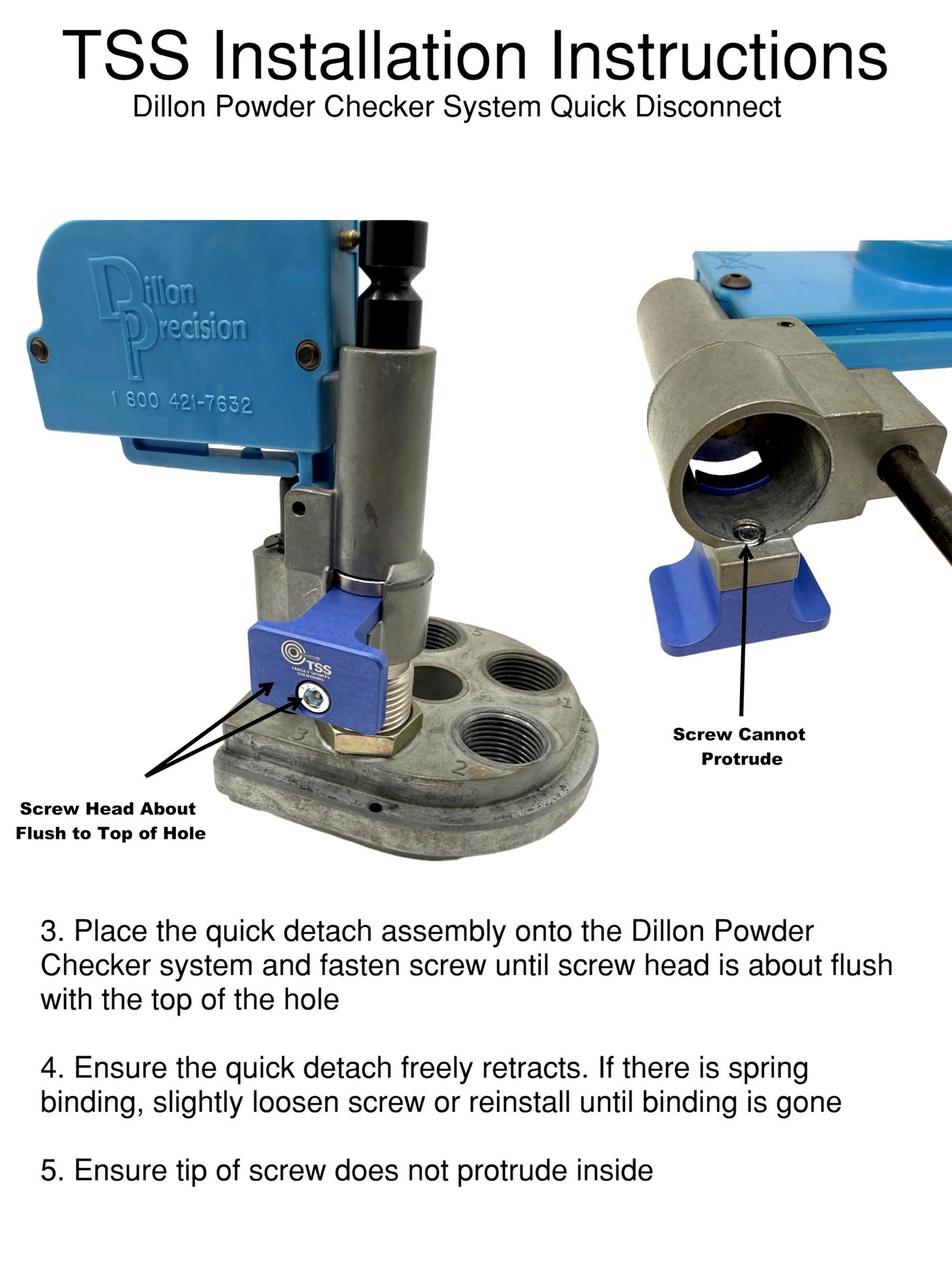 TSS Dillon Powder Checker Quick Disconnect Upgrade