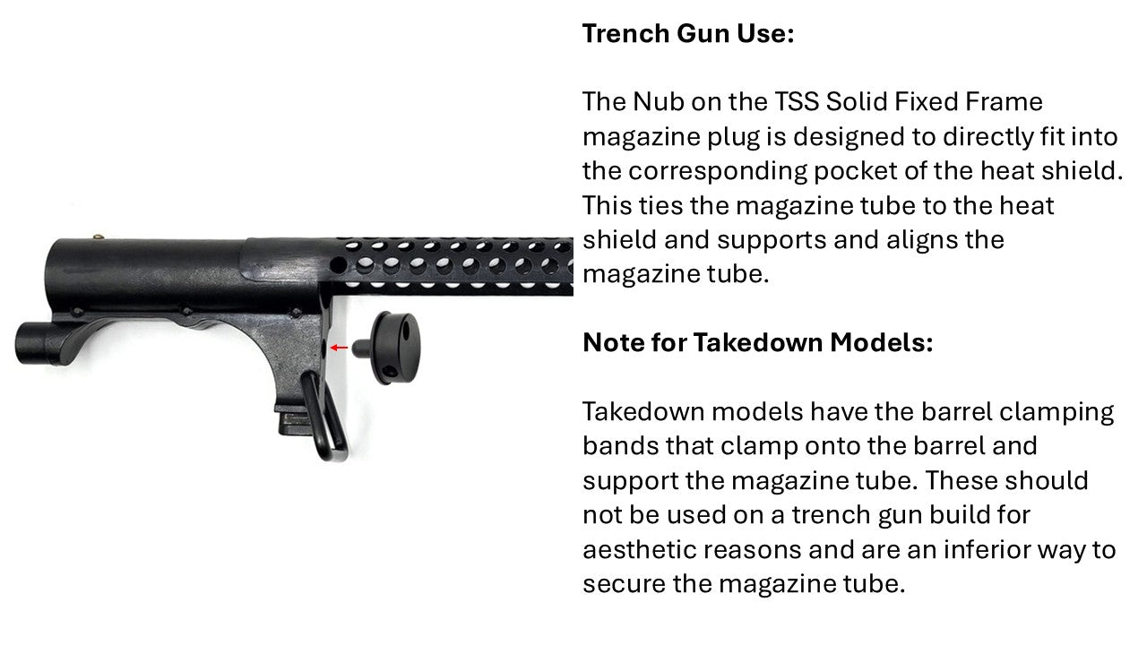 TSS Winchester 1897 / Model 12 - Trench Gun Mag Tube Plug For Heat Shield Use - Target Sports Solutions