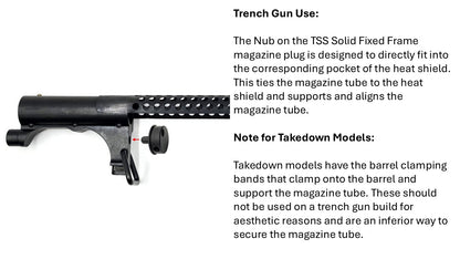 TSS Winchester 1897 / Model 12 - Trench Gun Mag Tube Plug For Heat Shield Use - Target Sports Solutions