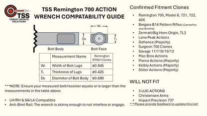 TSS PRO Remington 700 & Clone Rear Entry Action Wrench